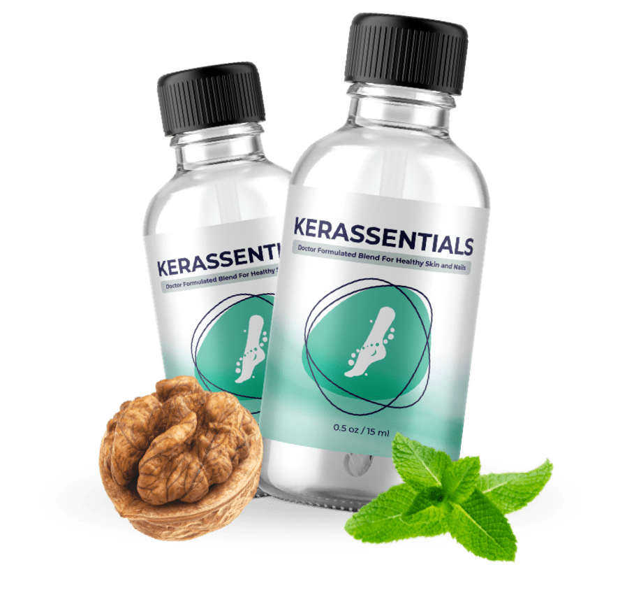 Kerassentials twin bottles plus half walnut and leaves